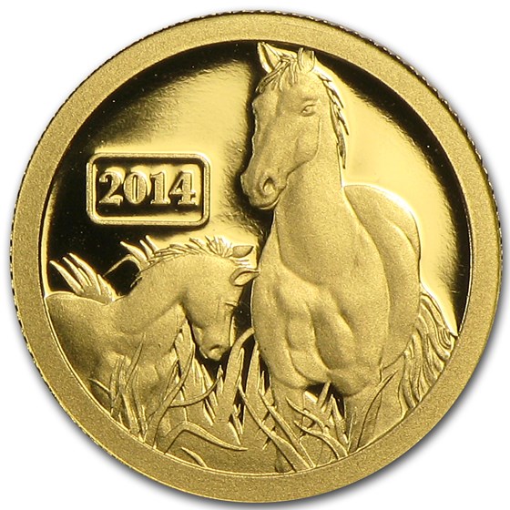 2014 Tokelau 1/2 gm Gold $5 Lunar Series Horse 2014 Tokelau 1/2 gm Gold $5 Lunar Series Horse