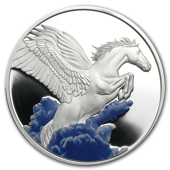 2014 Tokelau 1 oz Silver $5 Pegasus Proof (w/Color) 2014 Tokelau 1 oz Silver $5 Pegasus Proof (w/Color)