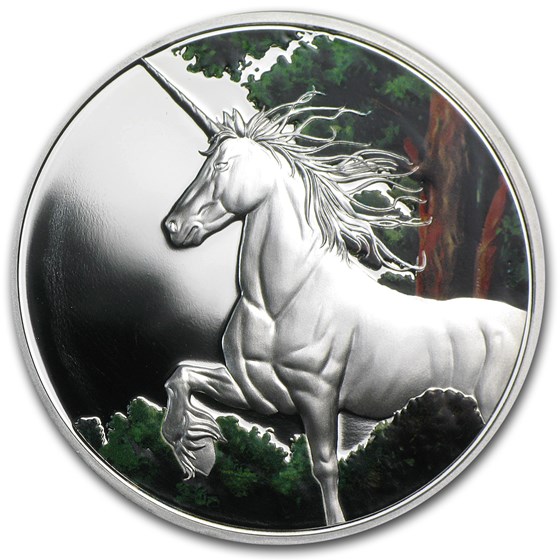2014 Tokelau 1 oz Silver $5 Unicorn Proof (w/Color) 2014 Tokelau 1 oz Silver $5 Unicorn Proof (w/Color)