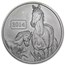 2014 Tokelau 1 oz Silver Lunar Series Yr of the Horse (Abrasions)