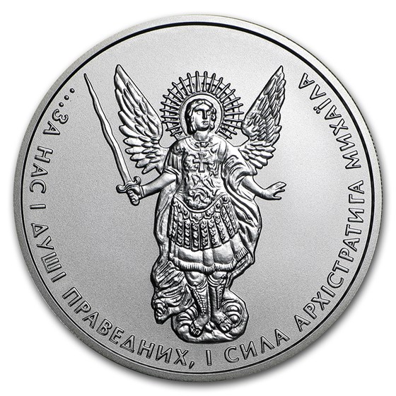 2014 Ukraine 1 oz Silver Archangel Michael BU 2014 Ukraine 1 oz Silver Archangel Michael BU