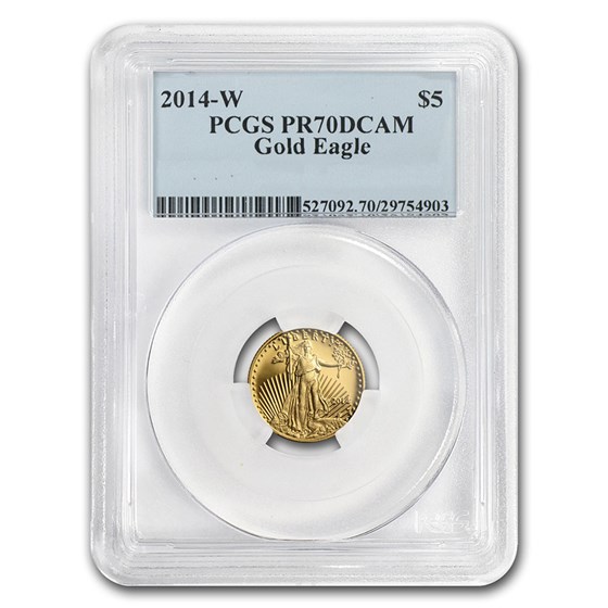 2014-W 1/10 oz Proof American Gold Eagle PR-70 DCAM PCGS 2014-W 1/10 oz Proof American Gold Eagle PR-70 DCAM PCGS