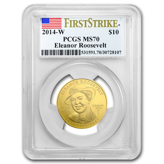 2014-W 1/2 oz Gold Eleanor Roosevelt MS-70 PCGS (FirstStrike®) 2014-W 1/2 oz Gold Eleanor Roosevelt MS-70 PCGS (FirstStrike®)
