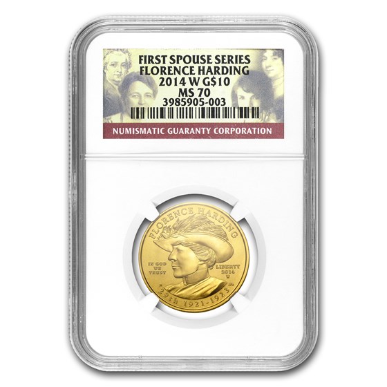 2014-W 1/2 oz Gold Florence Harding MS-70 NGC 2014-W 1/2 oz Gold Florence Harding MS-70 NGC