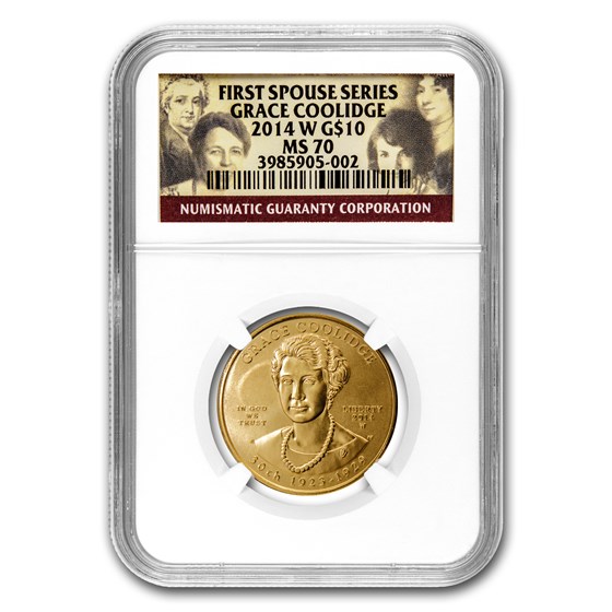 2014-W 1/2 oz Gold Grace Coolidge MS-70 NGC 2014-W 1/2 oz Gold Grace Coolidge MS-70 NGC