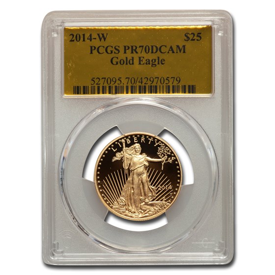 2014-W 1/2 oz Prf American Gold Eagle PR-70 PCGS (Gold Foil) 2014-W 1/2 oz Prf American Gold Eagle PR-70 PCGS (Gold Foil)