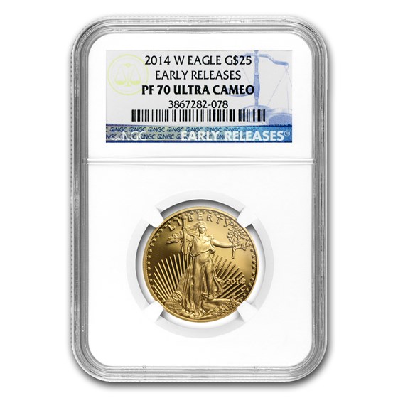 2014-W 1/2 oz Proof American Gold Eagle PF-70 NGC (ER) 2014-W 1/2 oz Proof American Gold Eagle PF-70 NGC (ER)