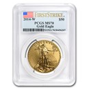 2014-W 1 oz Burnished Gold Eagle MS-70 PCGS (FirstStrike®) 2014-W 1 oz Burnished Gold Eagle MS-70 PCGS (FirstStrike®)