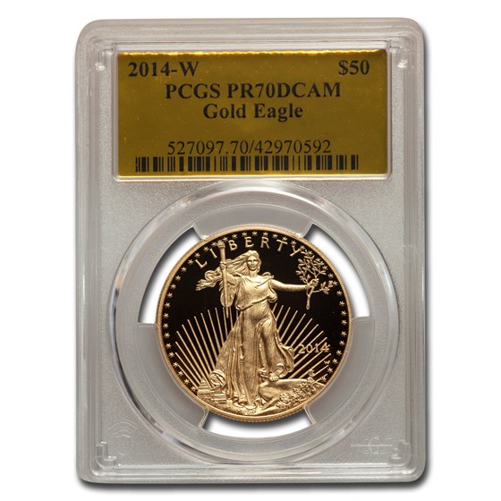 2014-W 1 oz Proof American Gold Eagle PR-70 PCGS (Gold Foil) 2014-W 1 oz Proof American Gold Eagle PR-70 PCGS (Gold Foil)