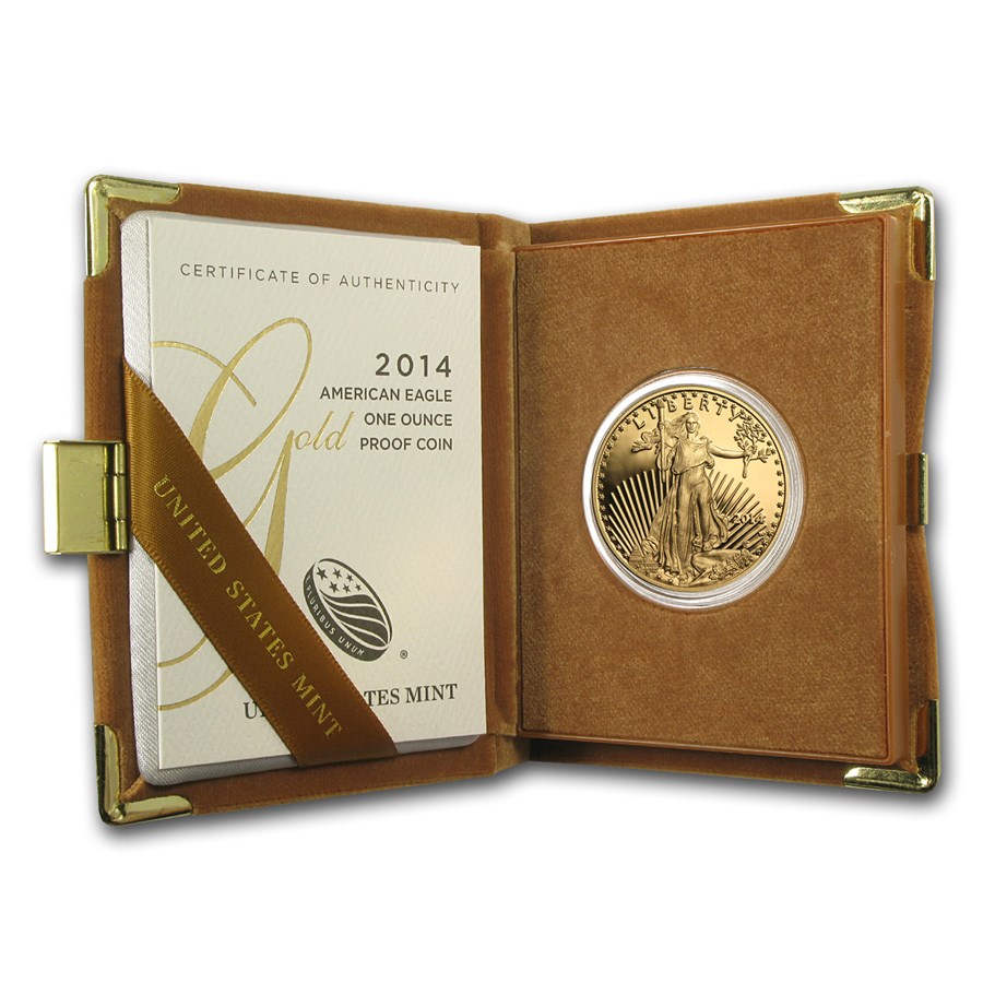 2014-W 1 oz Proof American Gold Eagle (w/Box & COA)