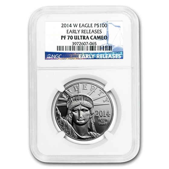 2014-W 1 oz Proof American Platinum Eagle PF-70 NGC (ER) 2014-W 1 oz Proof American Platinum Eagle PF-70 NGC (ER)