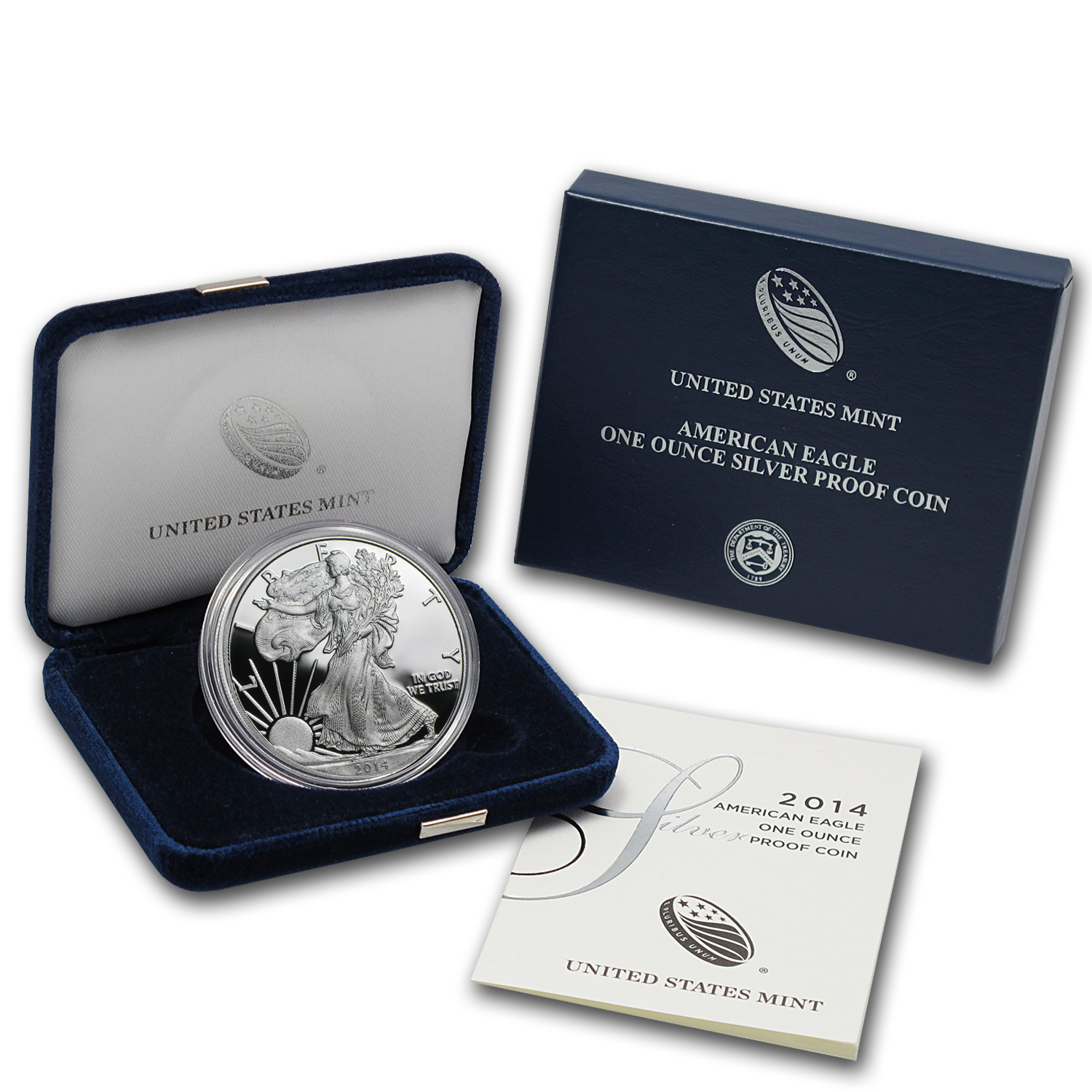 2018 Silver Proof Set Replacement Box And COA No Coins 