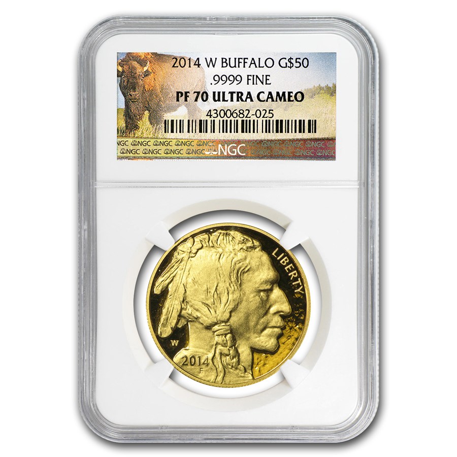 2014-W 1 oz Proof Gold Buffalo PF-70 NGC (Buffalo Label)