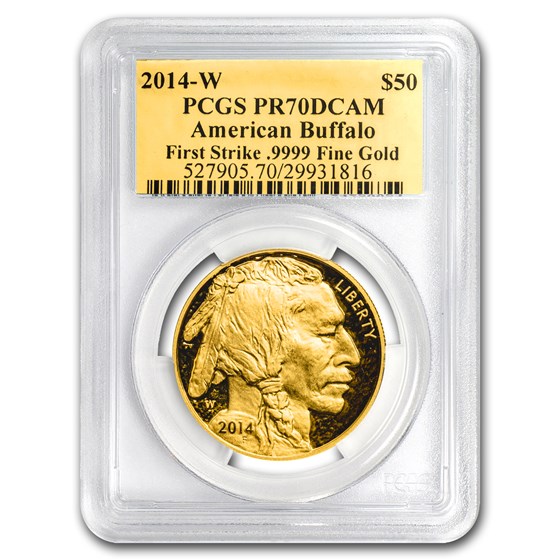 2014-W 1 oz Proof Gold Buffalo PR-70 PCGS (FS, Gold Foil) 2014-W 1 oz Proof Gold Buffalo PR-70 PCGS (FS, Gold Foil)