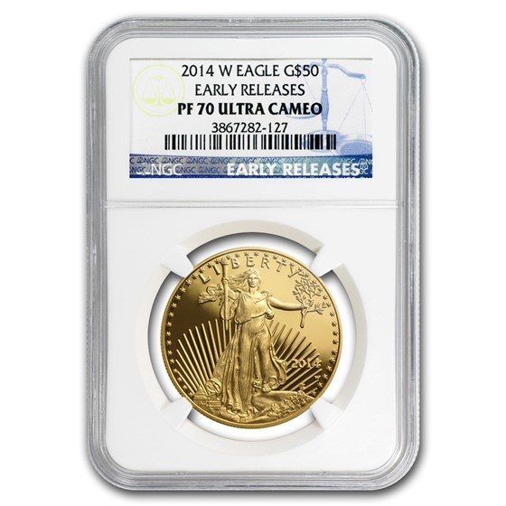 2014-W 1 oz Proof Gold Eagle PF-70 UCAM NGC (Early Releases) 2014-W 1 oz Proof Gold Eagle PF-70 UCAM NGC (Early Releases)