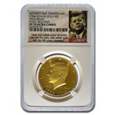 2014-W 3/4 oz Gold Kennedy 1/2 Dollar PF-70 NGC (ER) (JFK label) 2014-W 3/4 oz Gold Kennedy 1/2 Dollar PF-70 NGC (ER) (JFK label)