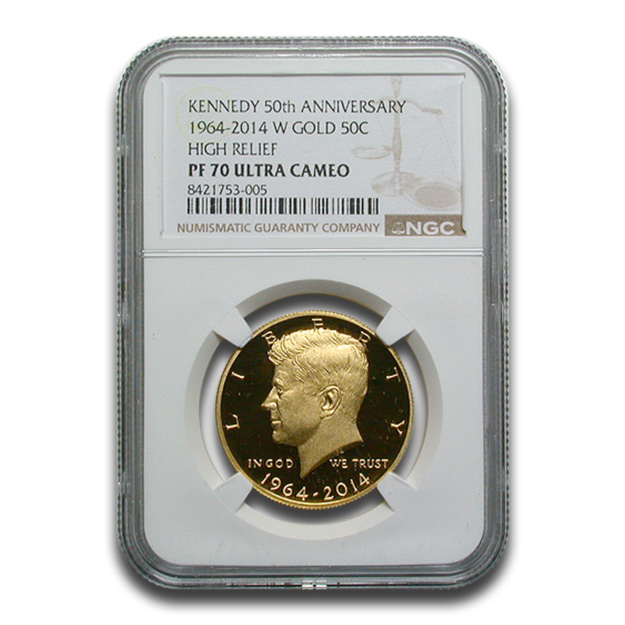 2014-W 3/4 oz Gold Kennedy Half Dollar Commem PF-70 NGC | eBay