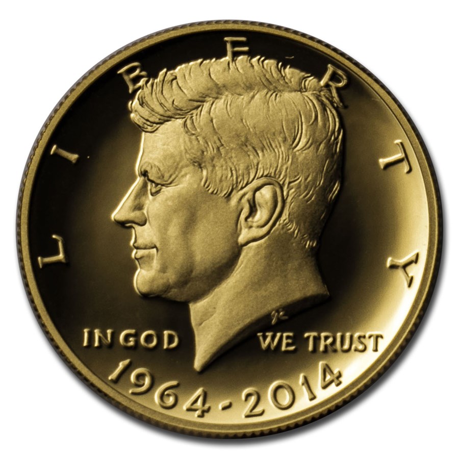 2014-W 3/4 oz Gold Kennedy Half Dollar Commem Proof (Capsule)