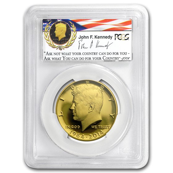 2014-W 3/4 oz Gold Kennedy Half Dollar PR-70 PCGS (FirstStrike®) 2014-W 3/4 oz Gold Kennedy Half Dollar PR-70 PCGS (FirstStrike®)