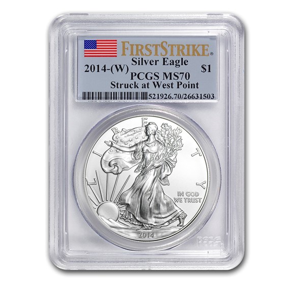 2014 (W) American Silver Eagle MS-70 PCGS (FirstStrike®) 2014 (W) American Silver Eagle MS-70 PCGS (FirstStrike®)