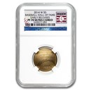 2014-W Gold $5 Baseball HOF Commem PF-70 NGC (ER)