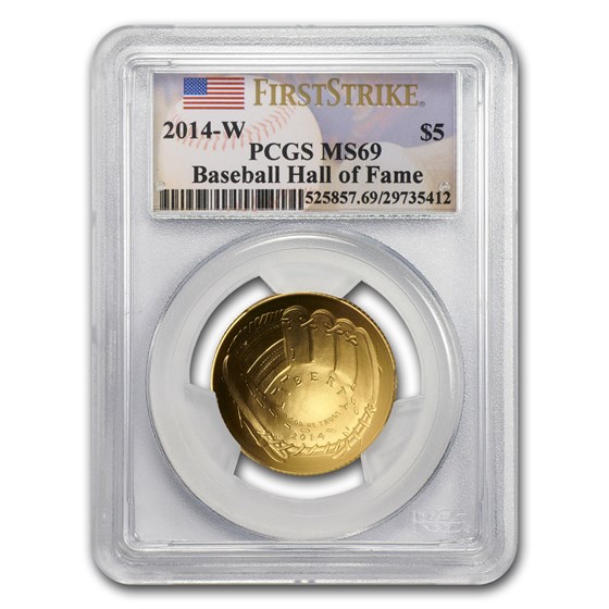 2014-W Gold $5 Commem Baseball HOF MS-69 PCGS (FS) 2014-W Gold $5 Commem Baseball HOF MS-69 PCGS (FS)