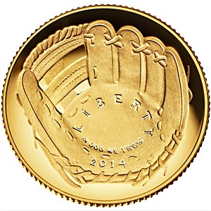 2014-W Gold $5 Commem Baseball HOF PR-69 PCGS (FS, First Pitch) 2014-W Gold $5 Commem Baseball HOF PR-69 PCGS (FS, First Pitch)