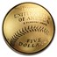 2014-W Gold $5 Commem Baseball HOF Proof (Capsule Only)