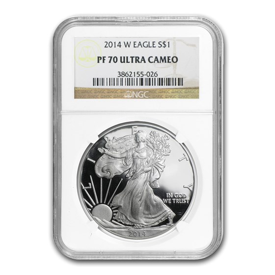 2014-W Proof American Silver Eagle PF-70 NGC 2014-W Proof American Silver Eagle PF-70 NGC