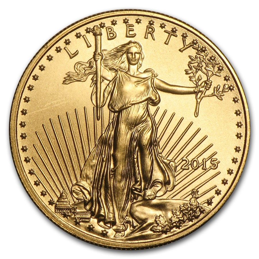2015 1/10 oz American Gold Eagle BU (Narrow Reeds)