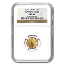 2015 1/10 oz American Gold Eagle MS-69 NGC (Narrow Reeds)
