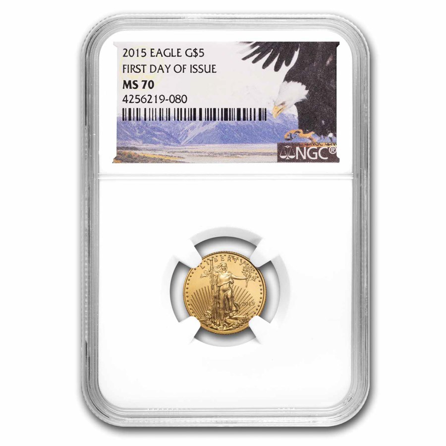 2015 1/10 oz American Gold Eagle MS-70 NGC (FDI)