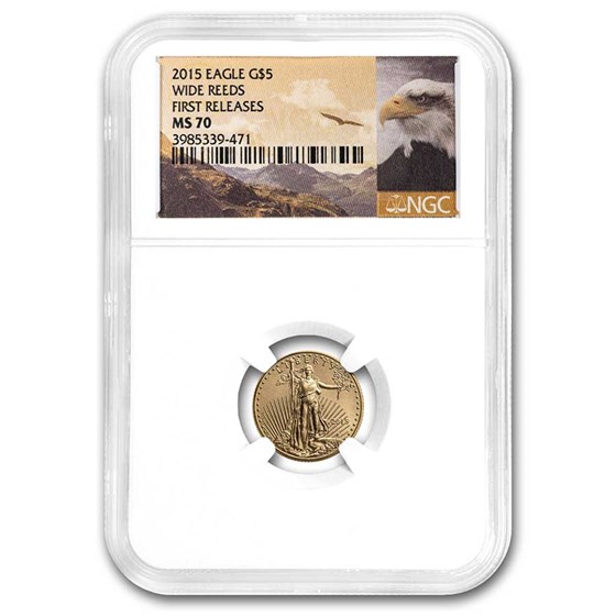 2015 1/10 oz American Gold Eagle MS-70 NGC (FR, Wide Reeds) 2015 1/10 oz American Gold Eagle MS-70 NGC (FR, Wide Reeds)