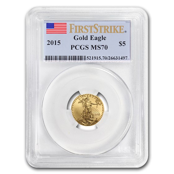 2015 1/10 oz American Gold Eagle MS-70 PCGS (FirstStrike®)