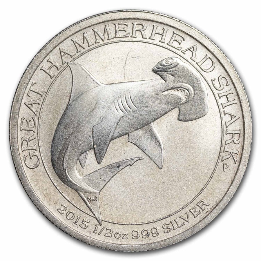 2015 1/2 oz Australian Silver Shark BU (spotted)