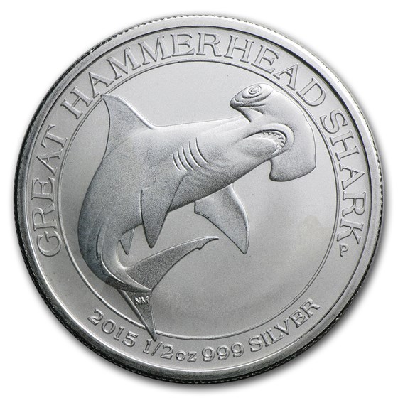 Buy 2015 1/2 oz Silver Great Hammerhead Shark (Abrasions) APMEX