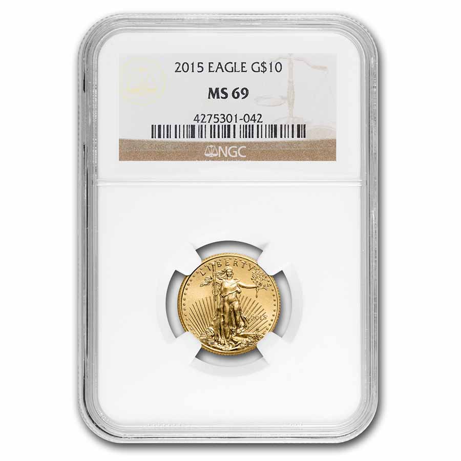 2015 1/4 oz American Gold Eagle MS-69 NGC US Mint