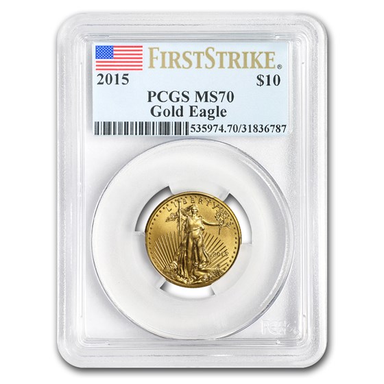 2015 1/4 oz American Gold Eagle MS-70 PCGS (FirstStrike®) 2015 1/4 oz American Gold Eagle MS-70 PCGS (FirstStrike®)