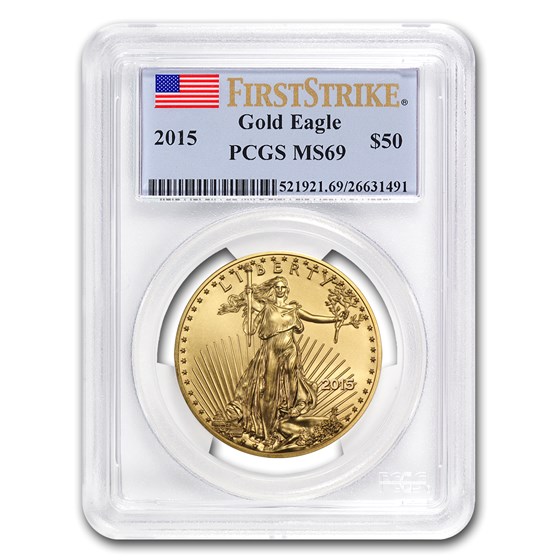 2015 1 oz American Gold Eagle MS-69 PCGS (FS) 2015 1 oz American Gold Eagle MS-69 PCGS (FS)