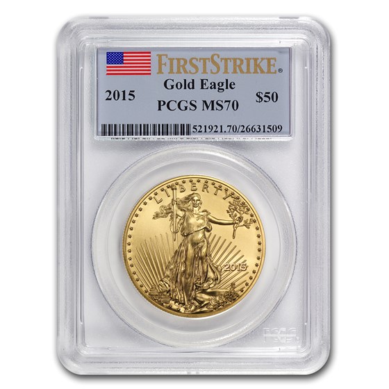 2015 1 oz American Gold Eagle MS-70 PCGS (FirstStrike®) 2015 1 oz American Gold Eagle MS-70 PCGS (FirstStrike®)