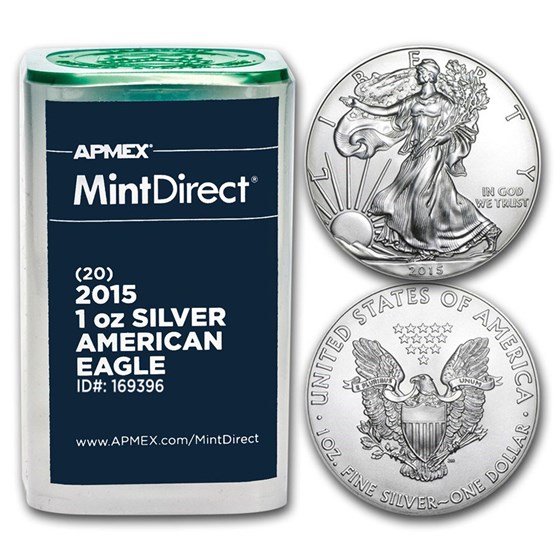 2015 1 oz American Silver Eagles (20-Coin MintDirect® Tube)
