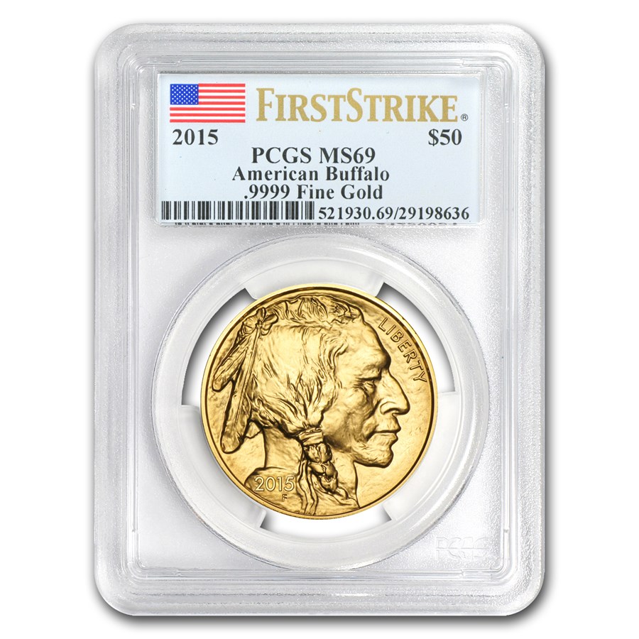 2015 1 oz Gold Buffalo MS-69 PCGS (FirstStrike®)