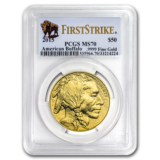 2015 1 oz Gold Buffalo MS-70 PCGS (FirstStrike®) 2015 1 oz Gold Buffalo MS-70 PCGS (FirstStrike®)