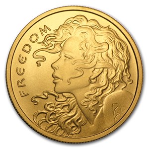 Money 20/20 usa 2020 Buy 2015 1 oz Gold Round - Freedom Girl (w/Box & COA) | APMEX