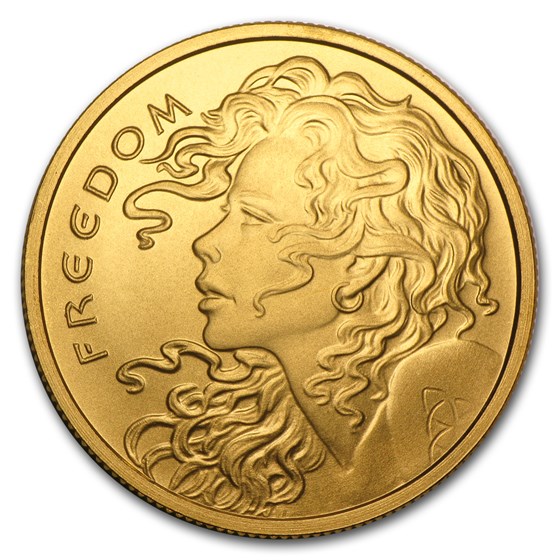 2015 1 oz Gold Round - Freedom Girl (w/Box & COA) 2015 1 oz Gold Round - Freedom Girl (w/Box & COA)