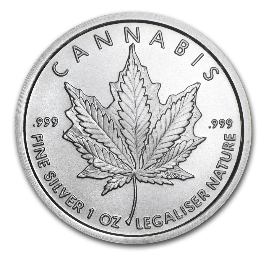 2015 1 oz Silver Round - Cannabis