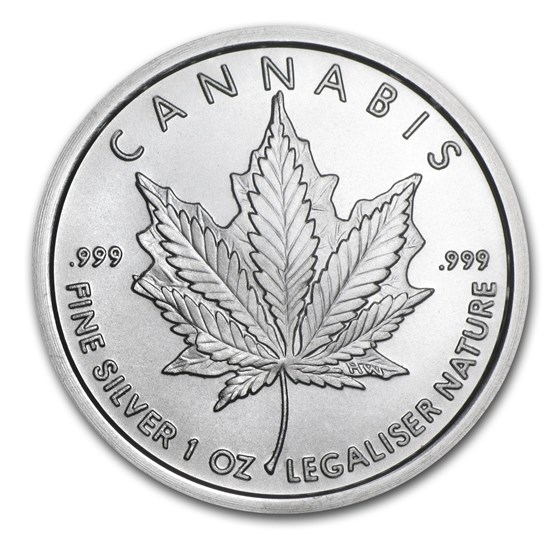 2015 1 oz Silver Round - Cannabis 2015 1 oz Silver Round - Cannabis