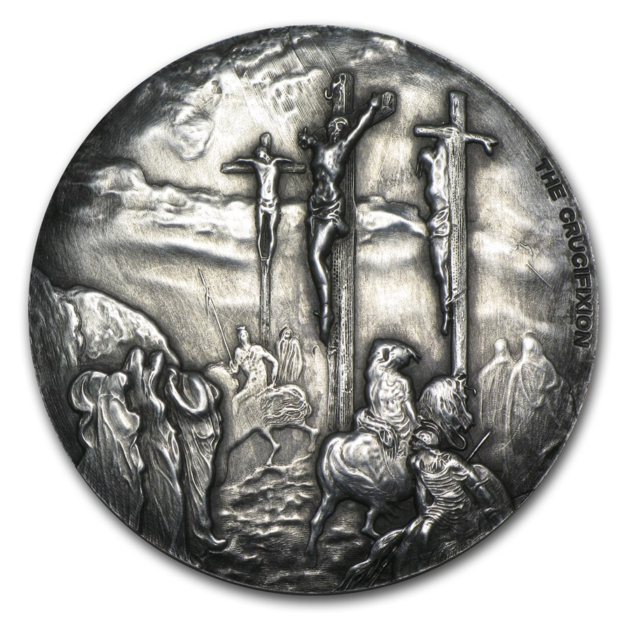 2015 2 oz Silver Coin - Biblical Series (Crucifixion)