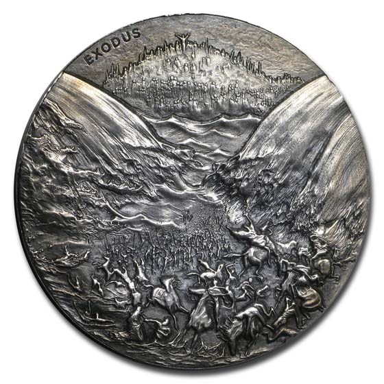 2015 2 oz Silver Coin - Biblical Series (Exodus, Coin Only) 2015 2 oz Silver Coin - Biblical Series (Exodus, Coin Only)