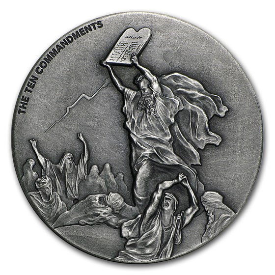 2015 2 oz Silver Coin - Biblical Series (Ten Commandments) 2015 2 oz Silver Coin - Biblical Series (Ten Commandments)